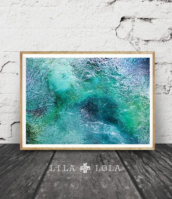 Mataranka Springs Abstract Tropical Water Art Print
