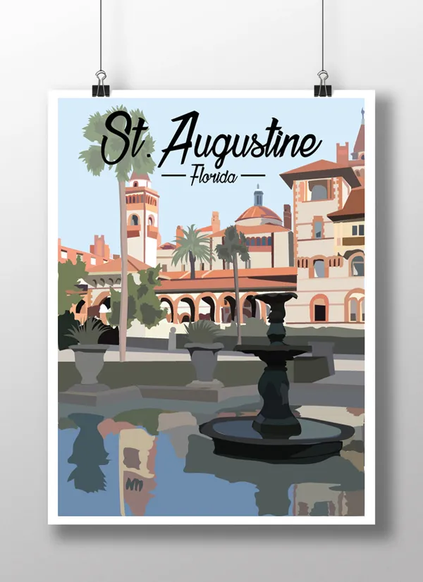 St Augustine Travel Poster, Historic City Art Print