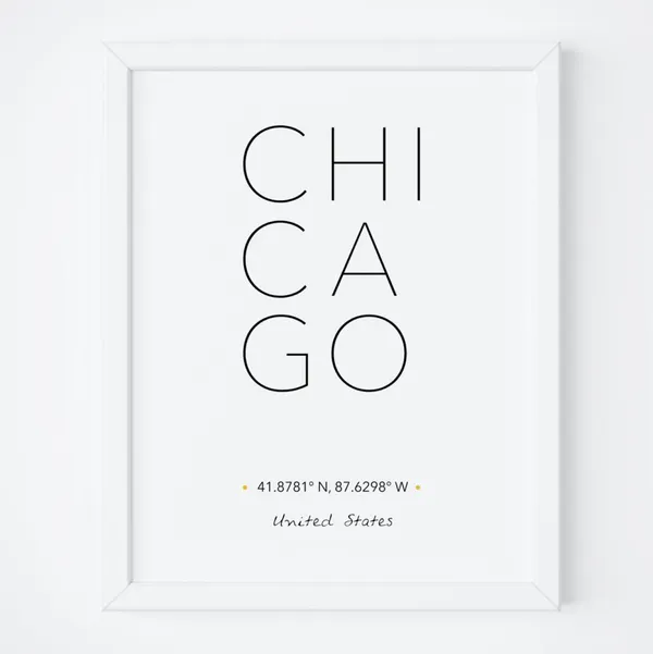Chicago City Poster, Travel Poster Wall Art