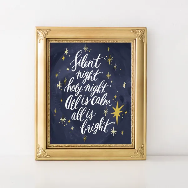 Silent Night Holy Christmas Art Print