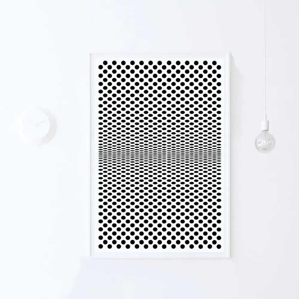 Optical Illusion Black And White Art Print - Image 2