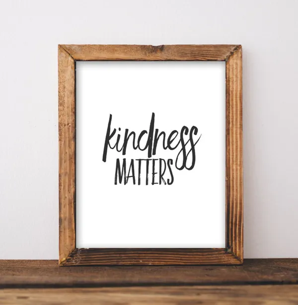 Kindness Matters Quote Poster, Office and Dorm Decor