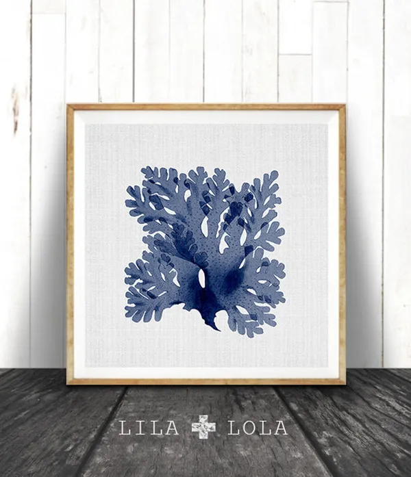 Seaweed Print, Coastal Nautical Wall Art