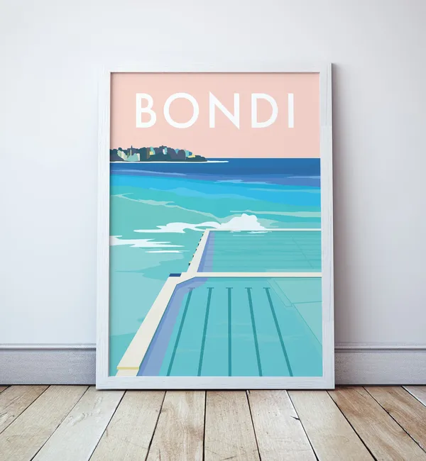 Bondi Icebergs Beach, Sydney Travel Poster