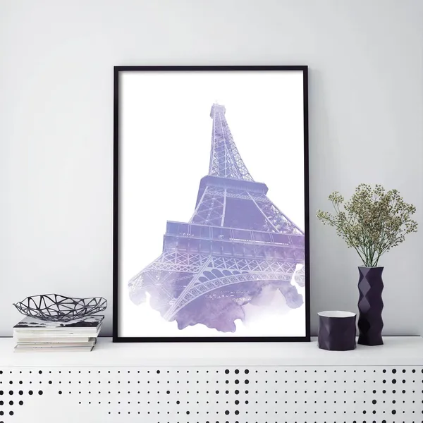 Eiffel Tower Paris France Watercolour Art Print
