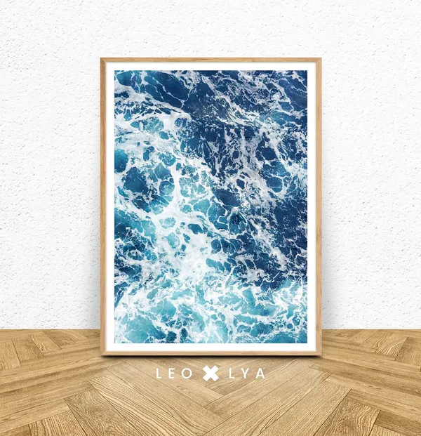 Sea Waves Ocean Beach Wall Art Print