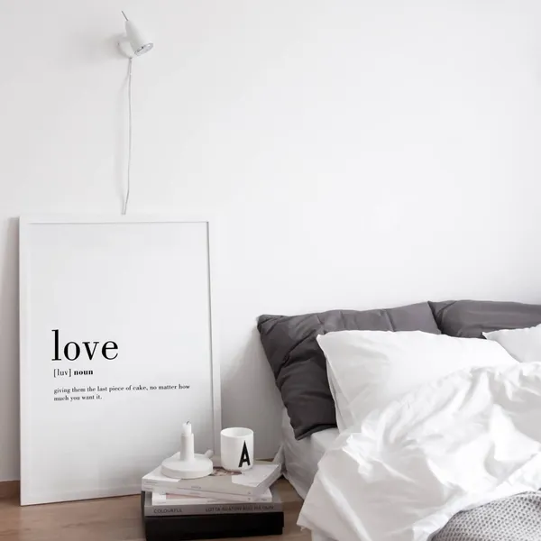 Love Definition Funny Valentine Wall Art Print