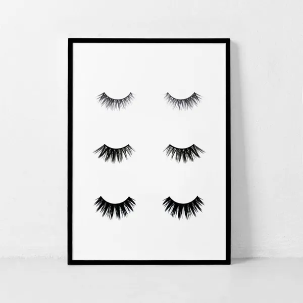 Eyelashes Minimalist Beauty Print, Bedroom Art