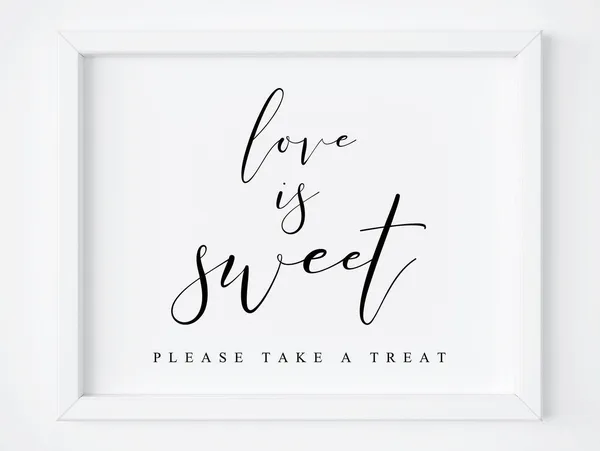 Love Is Sweet Sign, Wedding Candy Bar Print