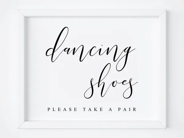 Dancing Shoes Wedding Sign, Wedding Decor Print