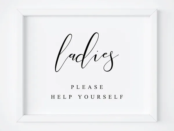 Wedding Bathroom Sign, Ladies Bathroom Restroom Sign