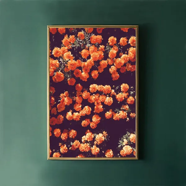 Dark Florals Botanical Wall Art Print, Bedroom Decor