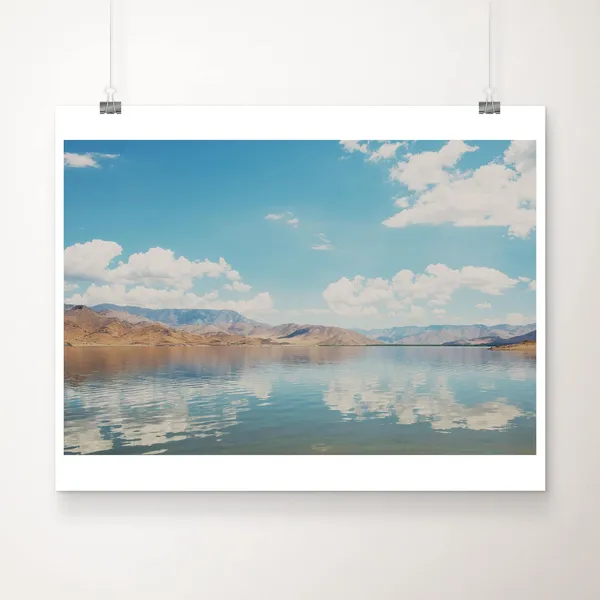 Lake Isabella Print, Sierra Nevada Mountain Reflection Art