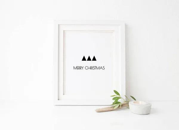 Scandinavian Christmas Decor, Minimalist Art Print