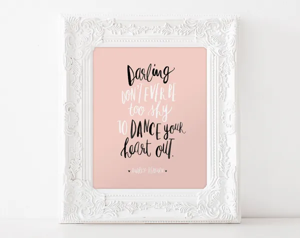 Audrey Hepburn Hand-Lettered Quote Art Print
