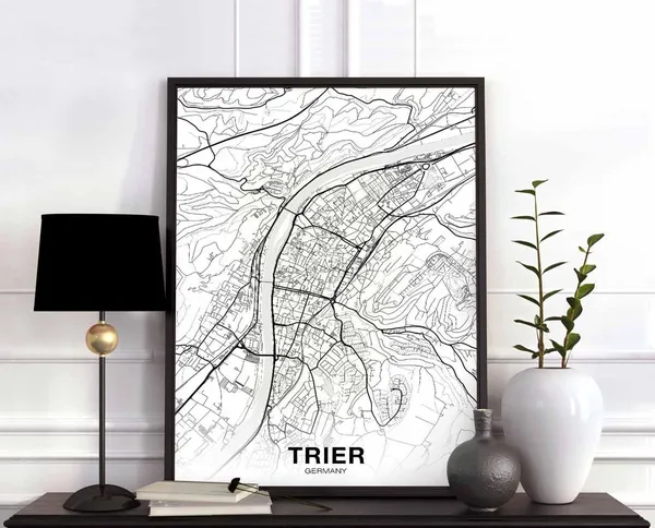 Trier Germany Map Poster, Modern Travel Poster