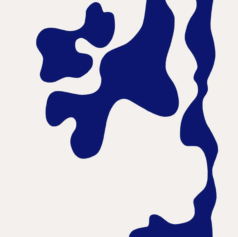 Blue Abstract Art, Contemporary Poster - Image 2