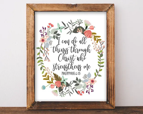 I Can Do All Things Through Christ Scripture Art Print