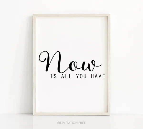 Black and White Typography Quote Wall Art Print