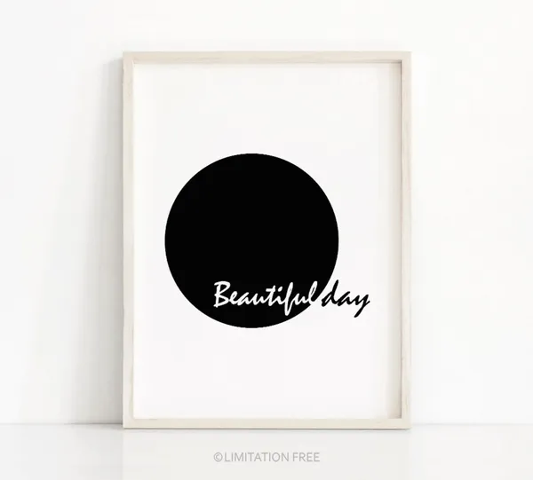 Minimalist Black and White Inspirational Art Print