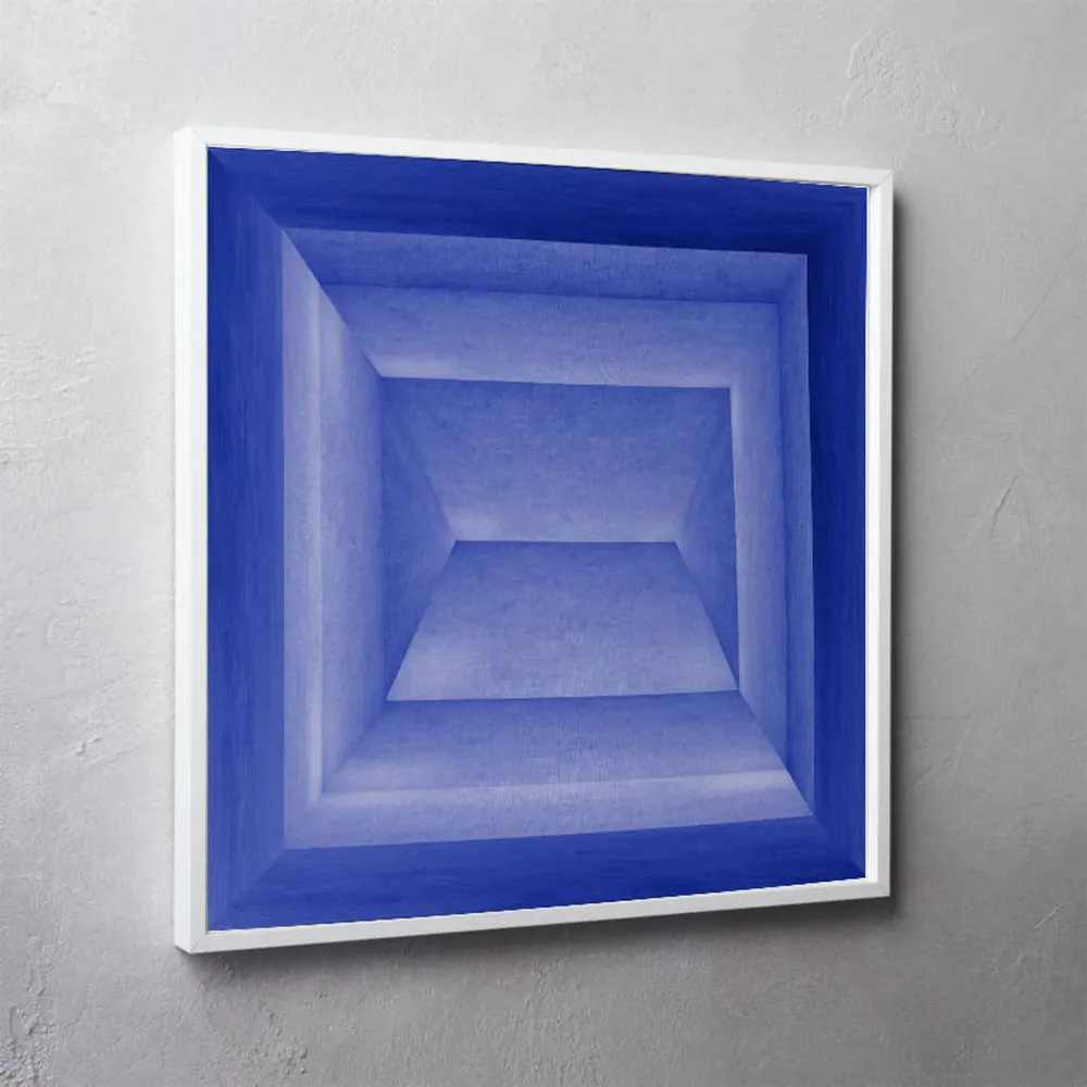 Cobalt Blue Abstract Art Print, Contemporary - Image 2