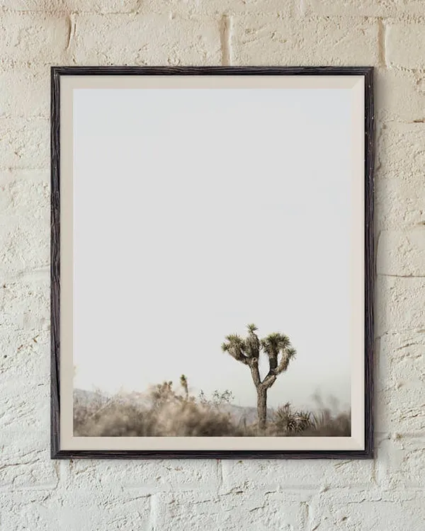 Joshua Tree Minimalist Travel Poster, Desert Wall Art