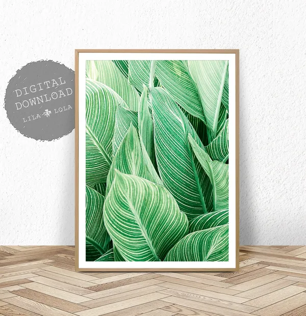 Tropical Leaf Modern Botanical Art Print