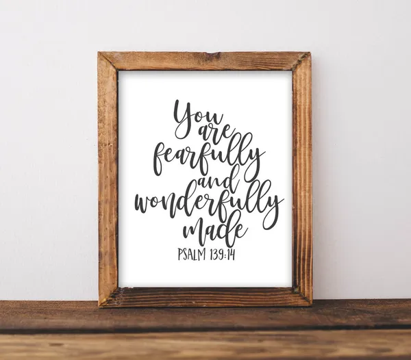 Psalm 139:14 Scripture Nursery Sign Art Print