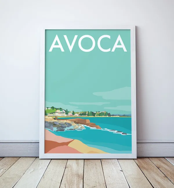 Avoca Beach Central Coast NSW Travel Poster