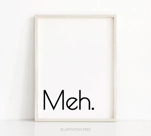 Modern Minimalist Typography Funny Art Print