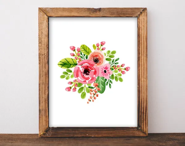 Floral Art Bouquet Nursery Decor Art Print