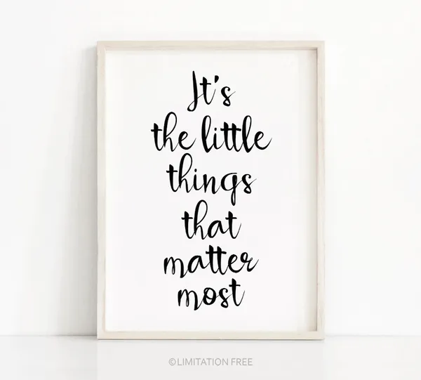 Typography Quote Art Print, Black and White Decor
