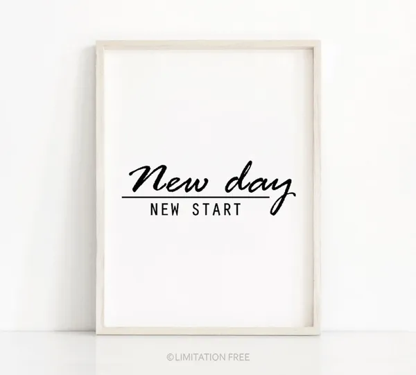 Inspirational Typography Quote Art Print, Black White