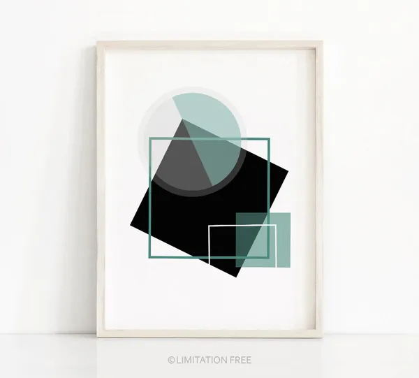 Abstract Geometric Modern Wall Art Poster Print