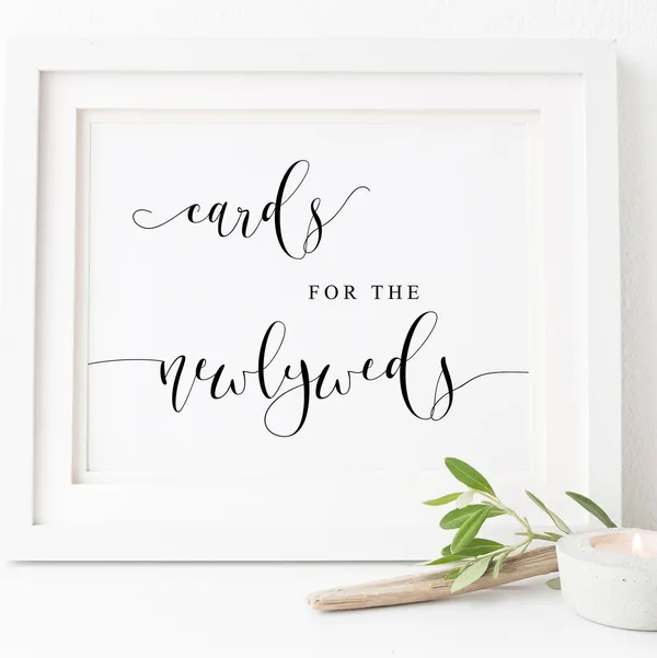 Wedding Cards Sign Reception Table Art Print