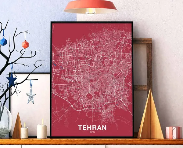 Tehran Iran Poster, Modern Home Decor