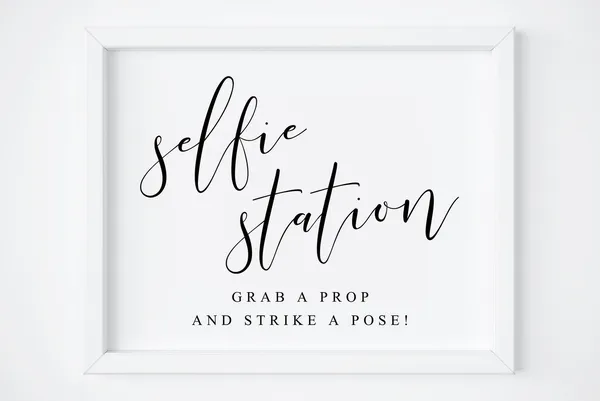 Selfie Station Wedding Photo Guestbook Sign