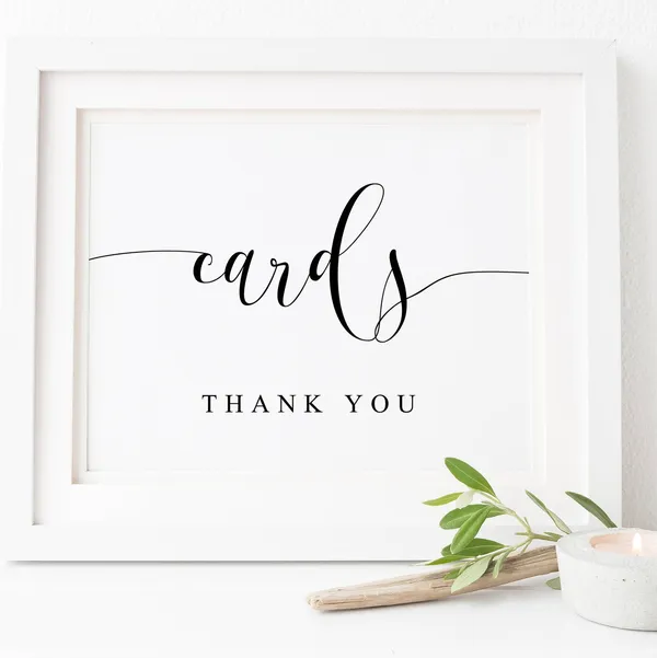 Wedding Cards Sign Reception Sign Art Print