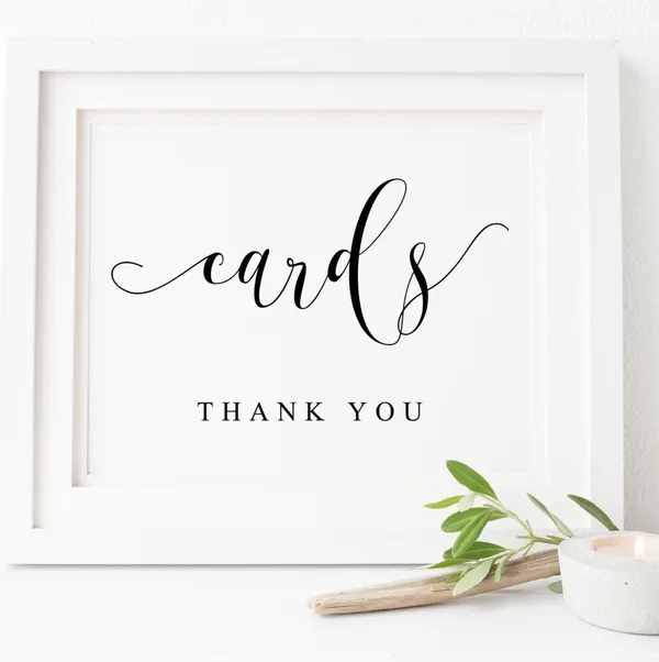 Cards Sign Wedding Reception Decor Art Print