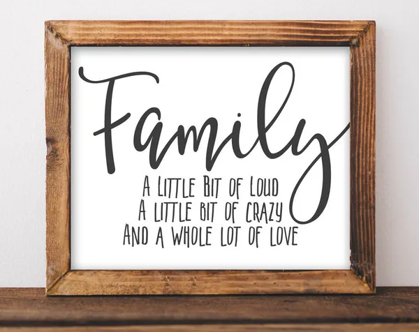 Family Sign Rustic Farmhouse Wall Art Print