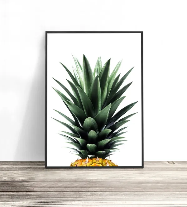 Pineapple Kitchen Art Print, Tropical Wall Decor