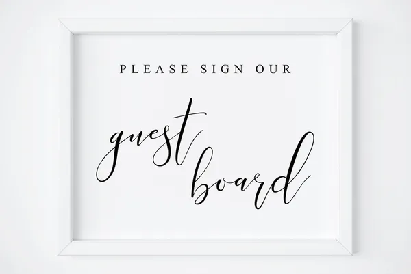 Please Sign Our Guest Board Wedding Guest Board