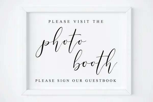 Photo Booth Guestbook Wedding Guest Book Sign Art Print