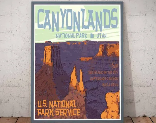 Canyonlands National Park Vintage Travel Poster