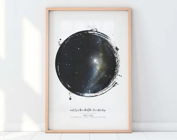 Personalized Star Map Gift, Custom Star Chart Art Print