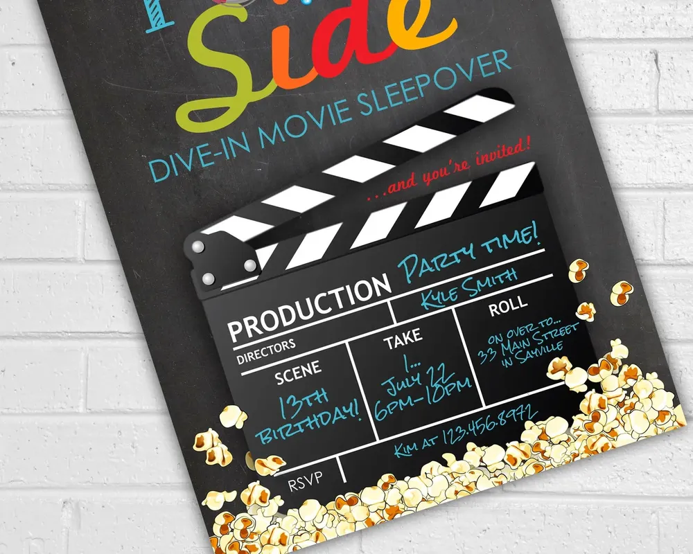 Pool Party Invitation Movie Night Party Poster - Image 4