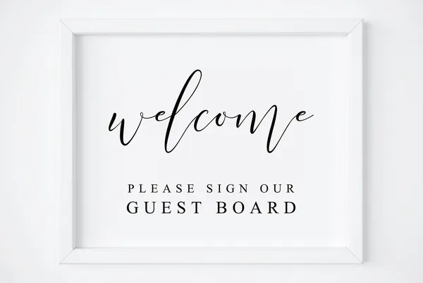 Wedding Guest Board Sign, Welcome Please Sign