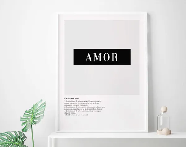 Define Love Quote Art Print, Typography Decor