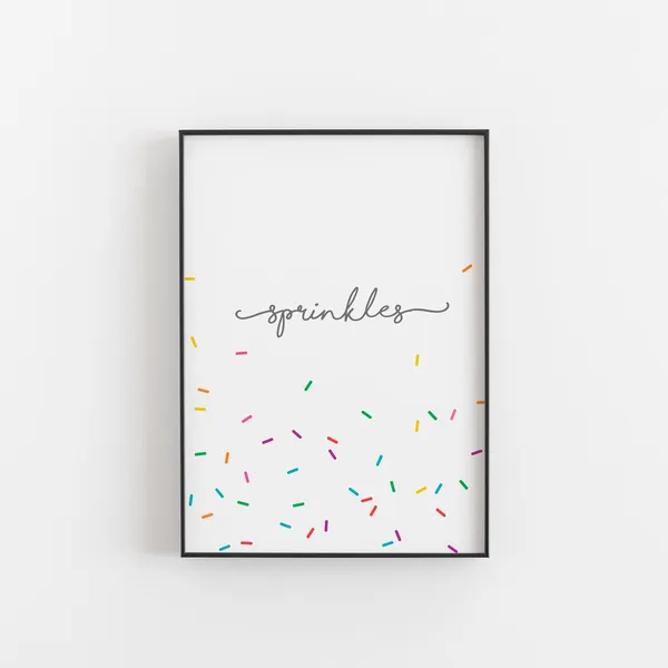 Sprinkles Confetti Pastel Nursery Art Print