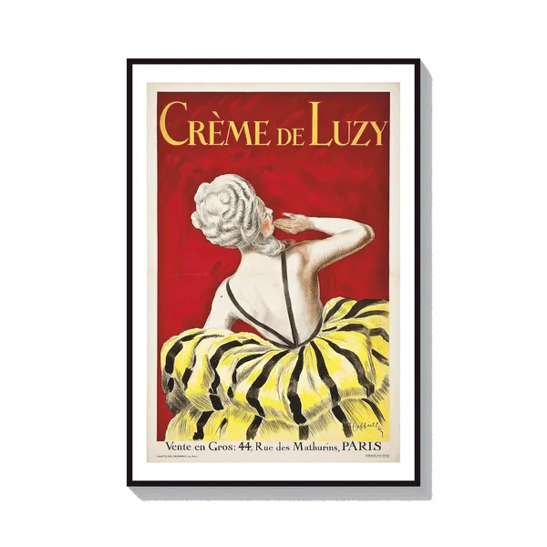 Paris Creme De Luzy 1919 Vintage Travel Poster